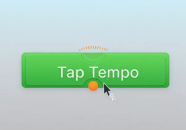 Giao diện metronome trực tuyến nổi bật nút tap tempo