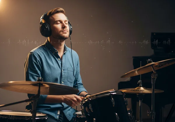 Musicien pratiquant des exercices avancés de rythme silencieux