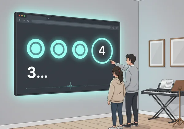 Large metronome count-in display